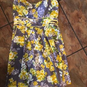 Floral, strapless dress